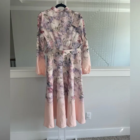 Commense Floral Printed Belted Dress - Picture 9 of 10